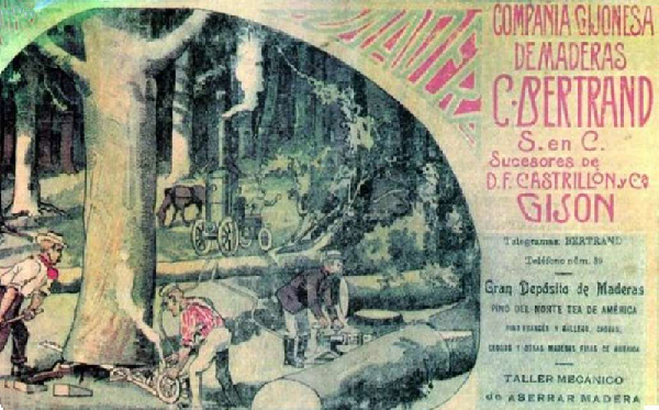 Compañía Gijonesa de Maderas C. Bertrand - Colección de L. Santa Olaya Compañía Gijonesa de Maderas C. Bertrand - Colección de L. Santa Olaya